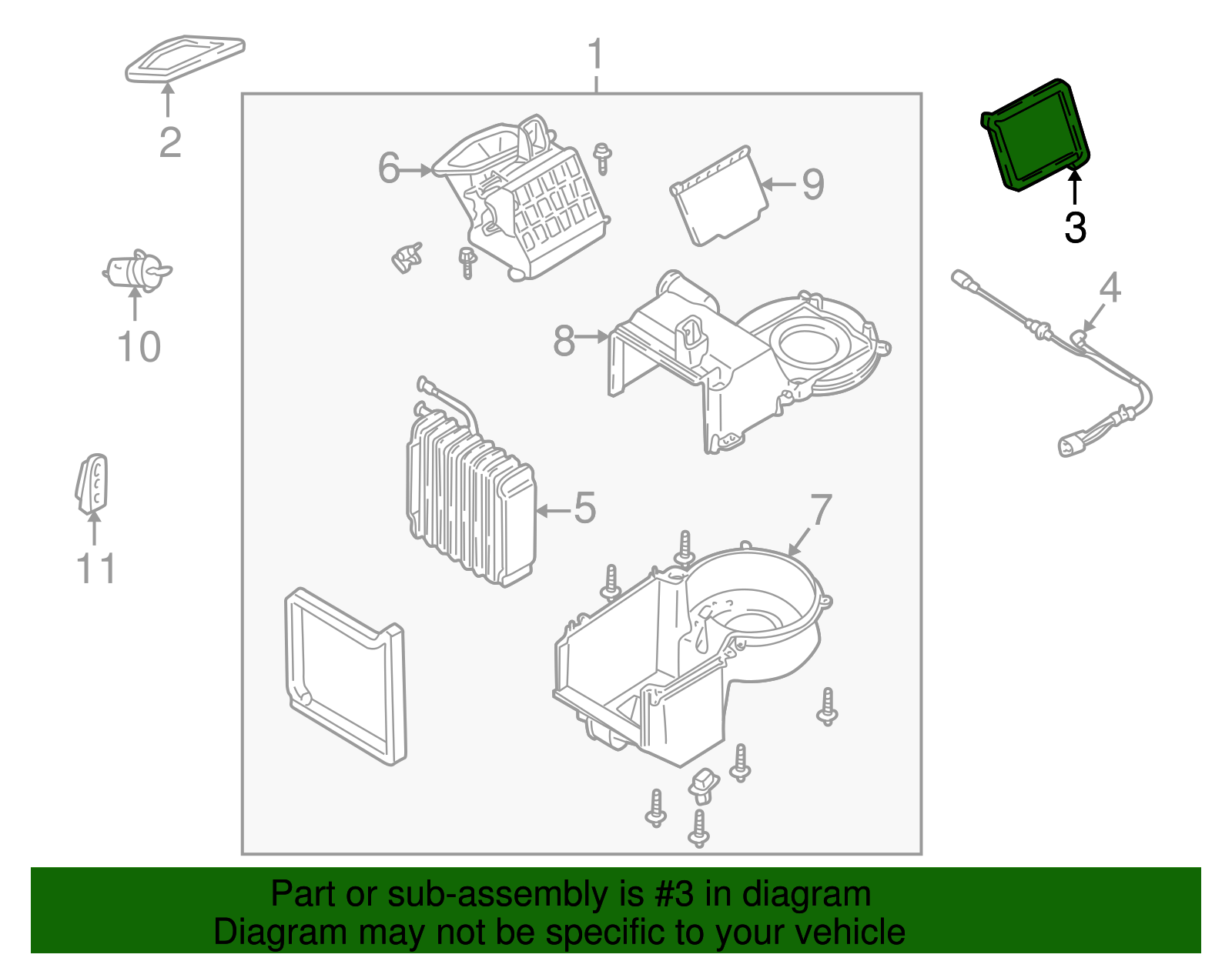 Evaporator Assembly Seal - Ford (YL8Z-19C594-AA)