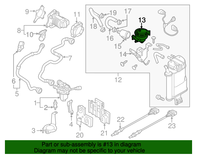 20092022 Audi Evaporative Emissions System Leak Detection Assembly 8K0
