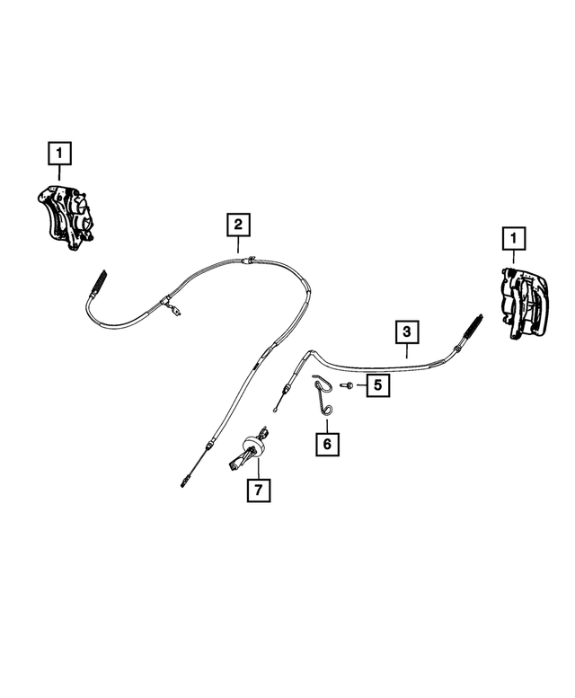 20192024 Ram 3500 Parking Brake Cable 68364523AC QuirkParts