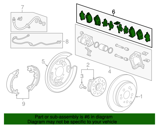 20132018 Acura RDX Brake Pads Rear 43022T0GA01 OEM Parts Online