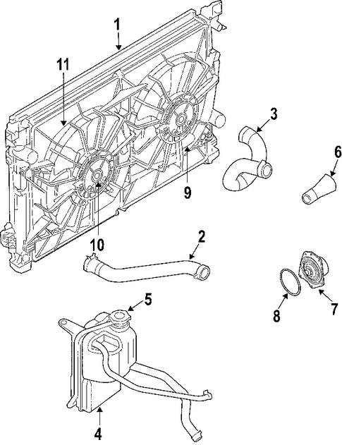 COOLING SYSTEM/RADIATOR & COMPONENTS for 2007 Chrysler 300 #1