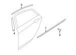 Genuine Kia OEM Front Driver Side Door Frame Molding – 11-16 Kia Optima – Chrome – 828502T000