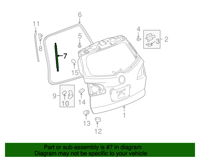 20082017 Buick Enclave Passenger Side Liftgate Strut 84298335 GM FLOW
