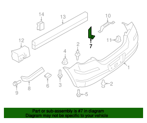 2007-2012 Nissan Versa Rear Body Panel Bracket 79185-EL030 | CMA's ...