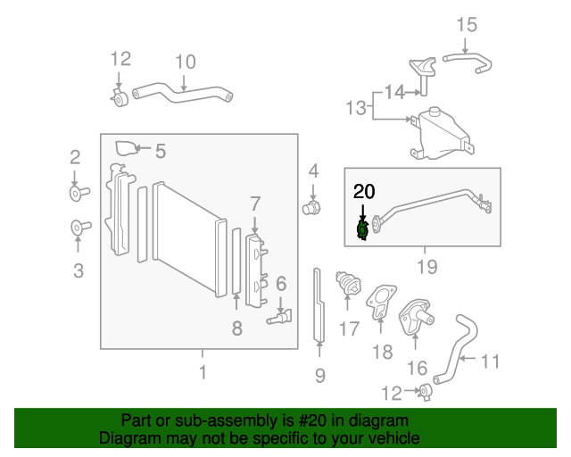 20052011 Toyota Engine Coolant Pipe Gasket 1625875010 Toyota Parts Center