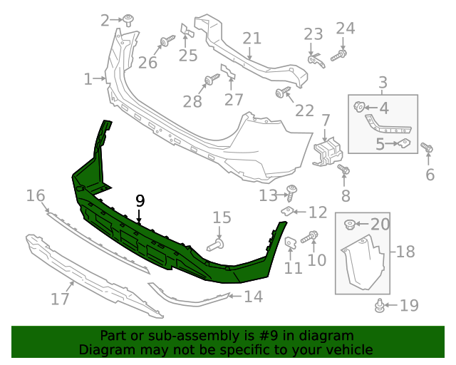Genuine Lower Cover for 20192020 Hyundai Santa Fe Part 86612S2000