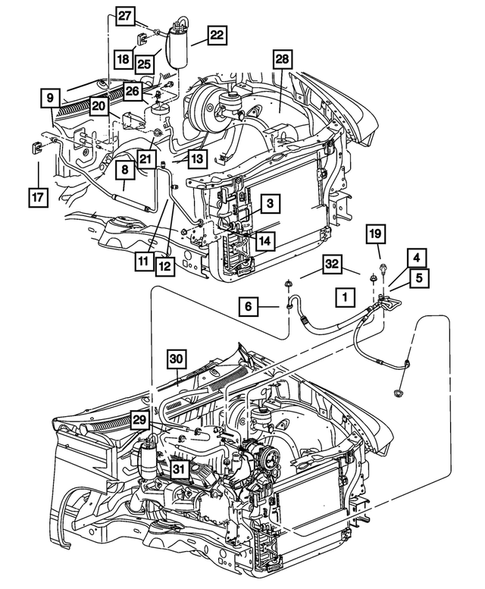 Air Conditioner and Heater Plumbing for 2003 Dodge Dakota | Thomas Dodge  Parts