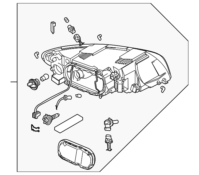31335244 Headlamp Assembly 2006 2007 Volvo V50 Volvo OEM Parts Direct