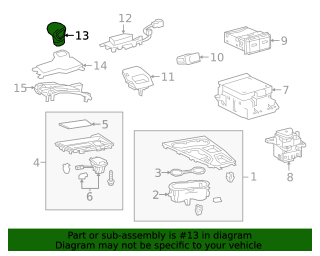 20192020 Lexus Shift Knob 3350406430C0 Genuine Lexus Parts