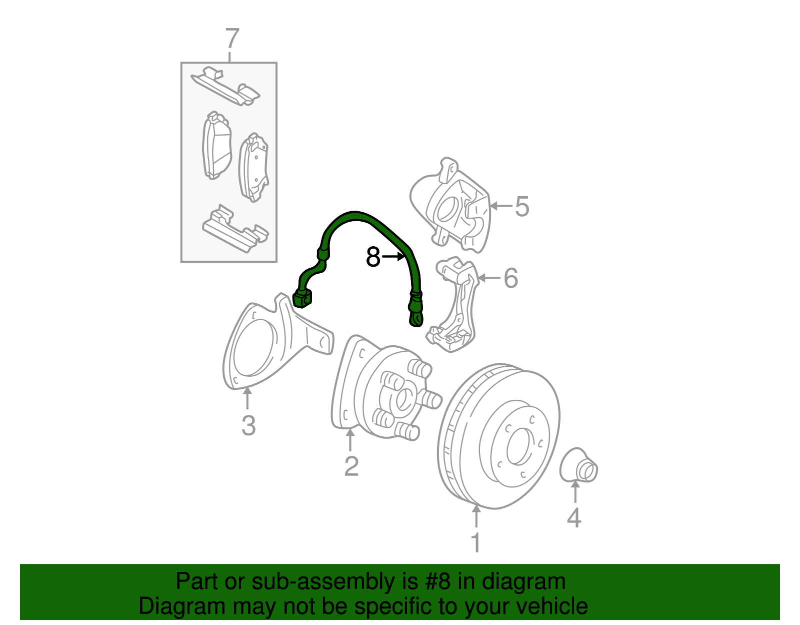 Brake Hose - Buick (25775266)