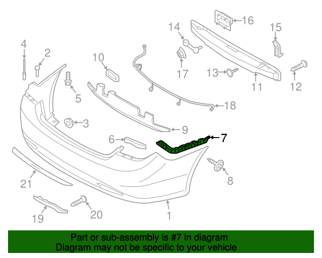 NEW BUMPER COVER SUPPORT REAR LEFT FITS 2011-2012 HYUNDAI SONATA 866133S000