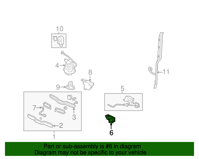 OEM 20092015 Honda Pilot Switch Assembly, Tailgate Opener 74815SZA