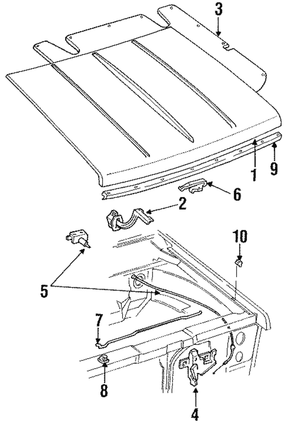Support Rod Clip - Ford (E83Z-16828-A)