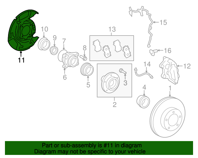 477030C031 Brake Dust Shield 20072022 Toyota