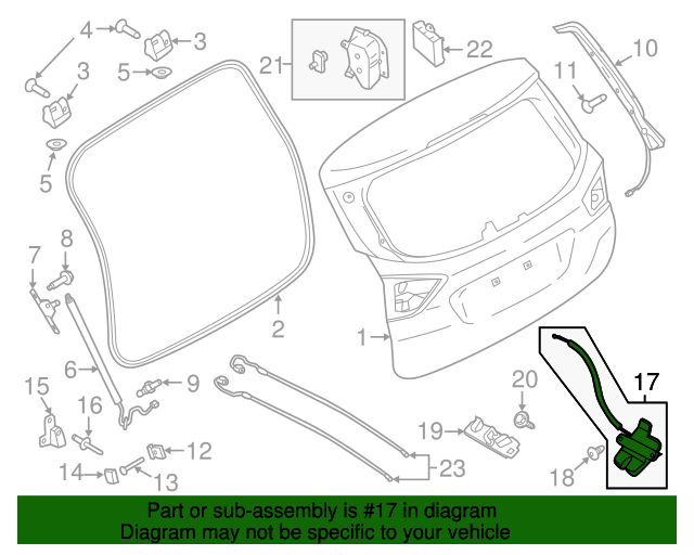 20132018 Ford CMax Trunk Lock Actuator Motor AM5Z5843150D XportAuto