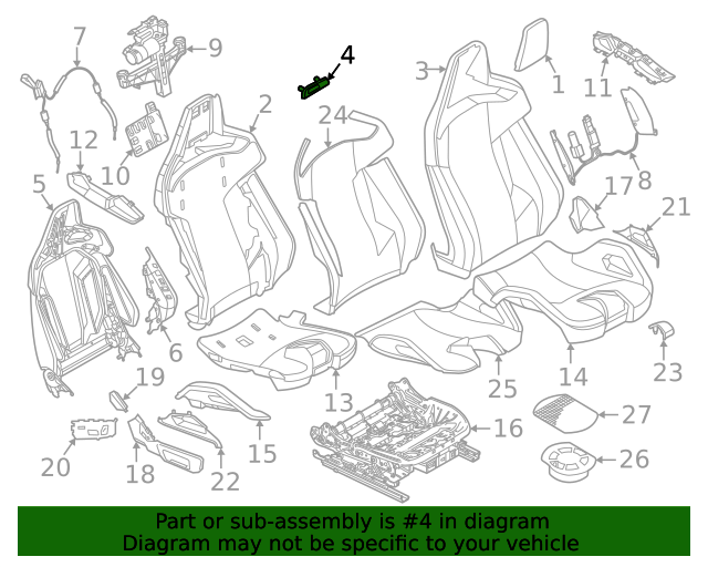 2021-2024 BMW M4 Emblem 52108745044 | OEM Parts Online 