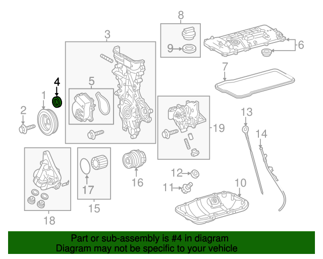 90311A0018 Engine Crankshaft Seal 20112017 Lexus MyLexusParts