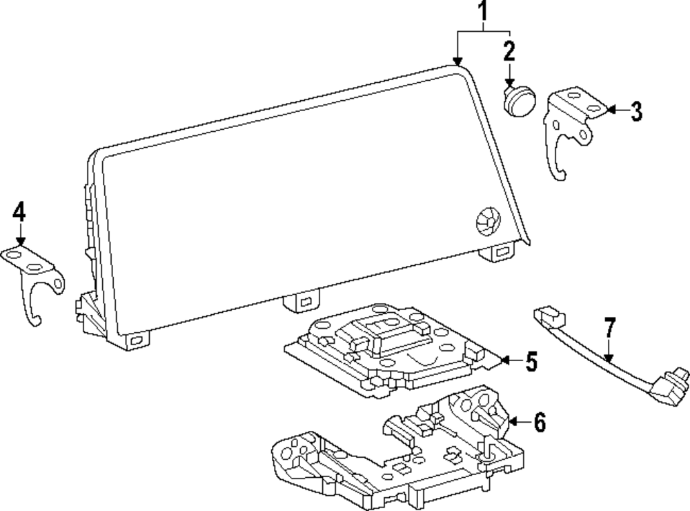 Display Unit Mount Bracket - Toyota (86211-47210)