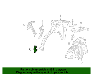 2016-2020 Chevrolet Malibu Lower Pillar Reinforced 22987845 | QuirkParts