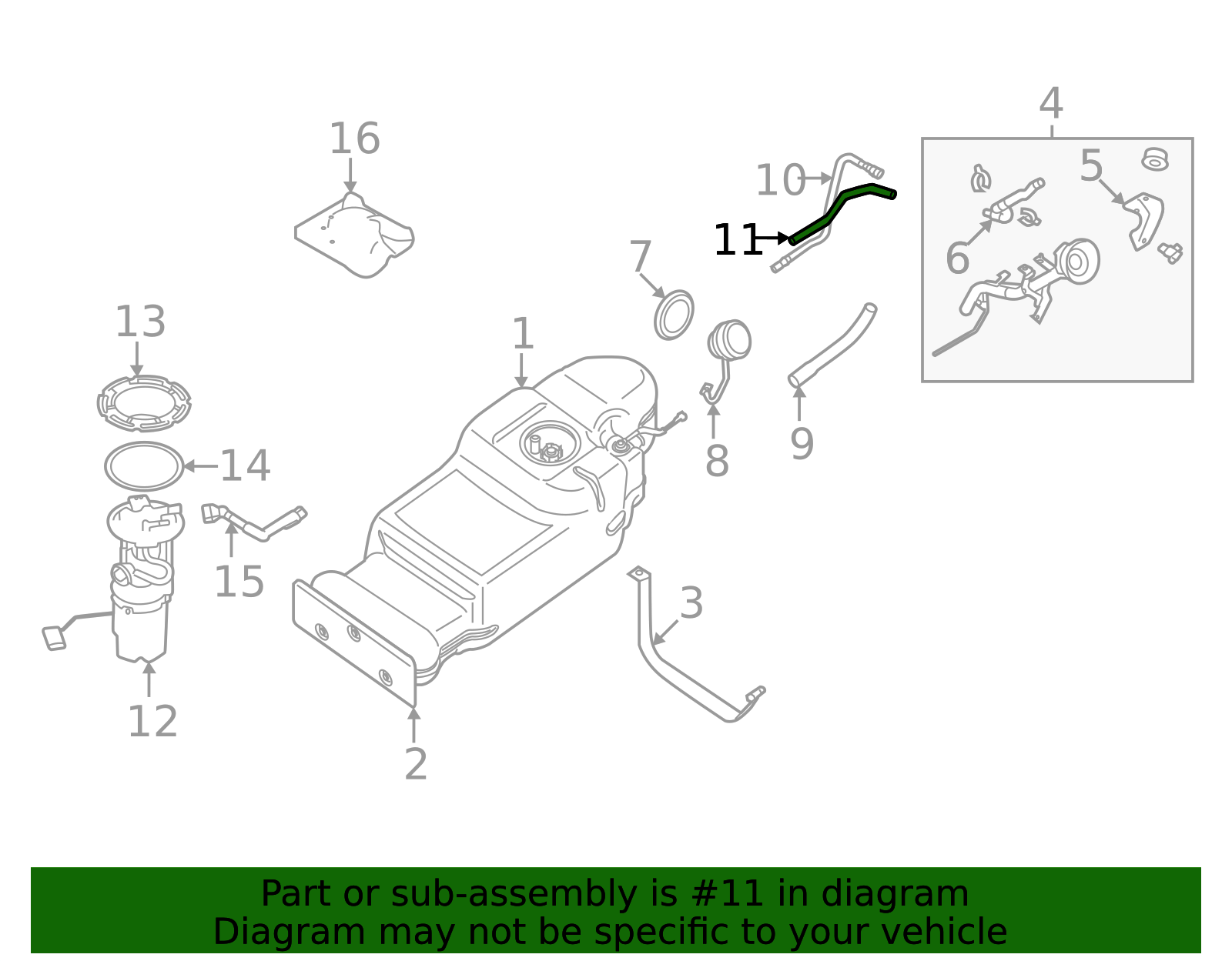 18791-9BT3A - Canister Hose 2020-2024 Nissan Frontier | Nissan Parts ...