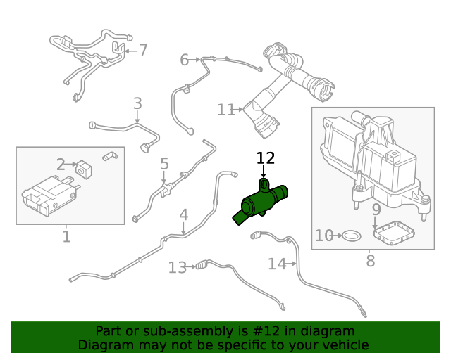 20202021 Ford Escape PCV Valve H6BZ6A666A