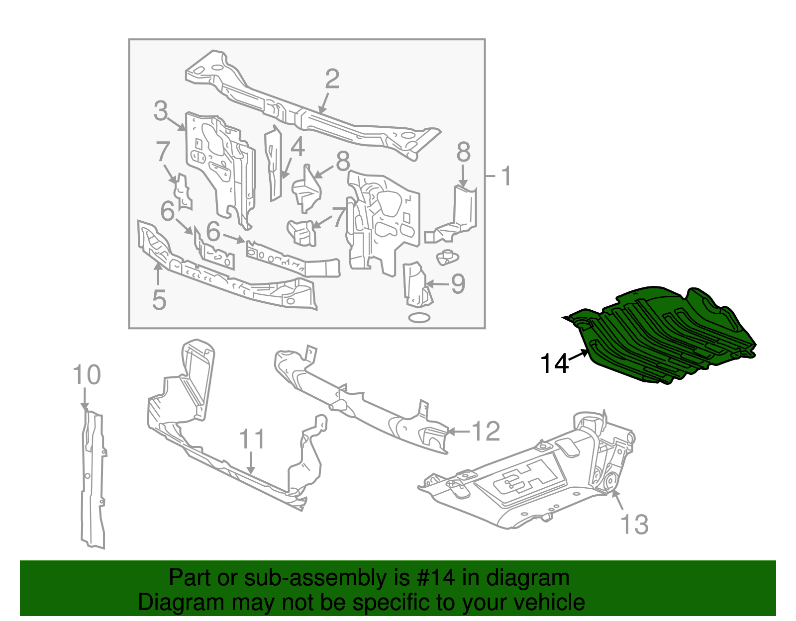 Oil Pan Skid Plate - GM (25872774)