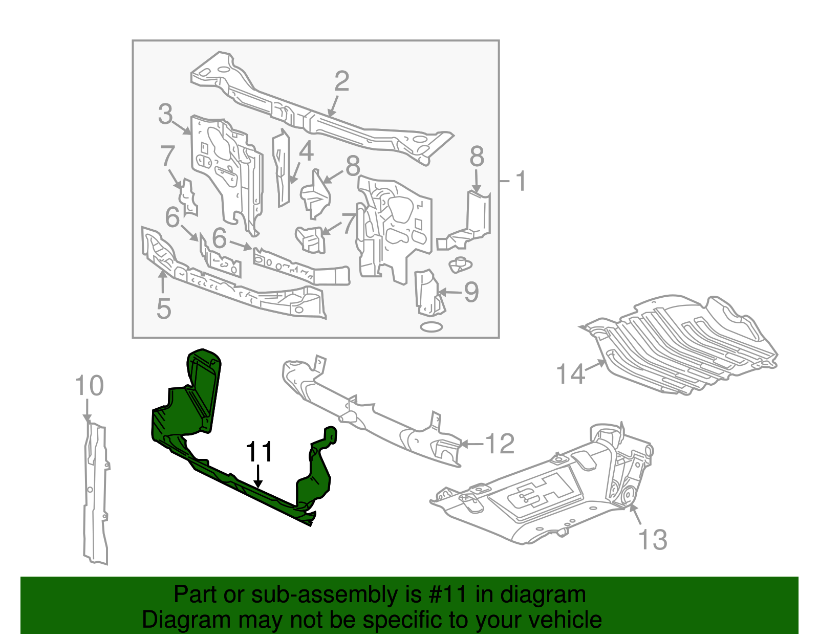 Baffle Assembly-Rad Air - GM (25791893)