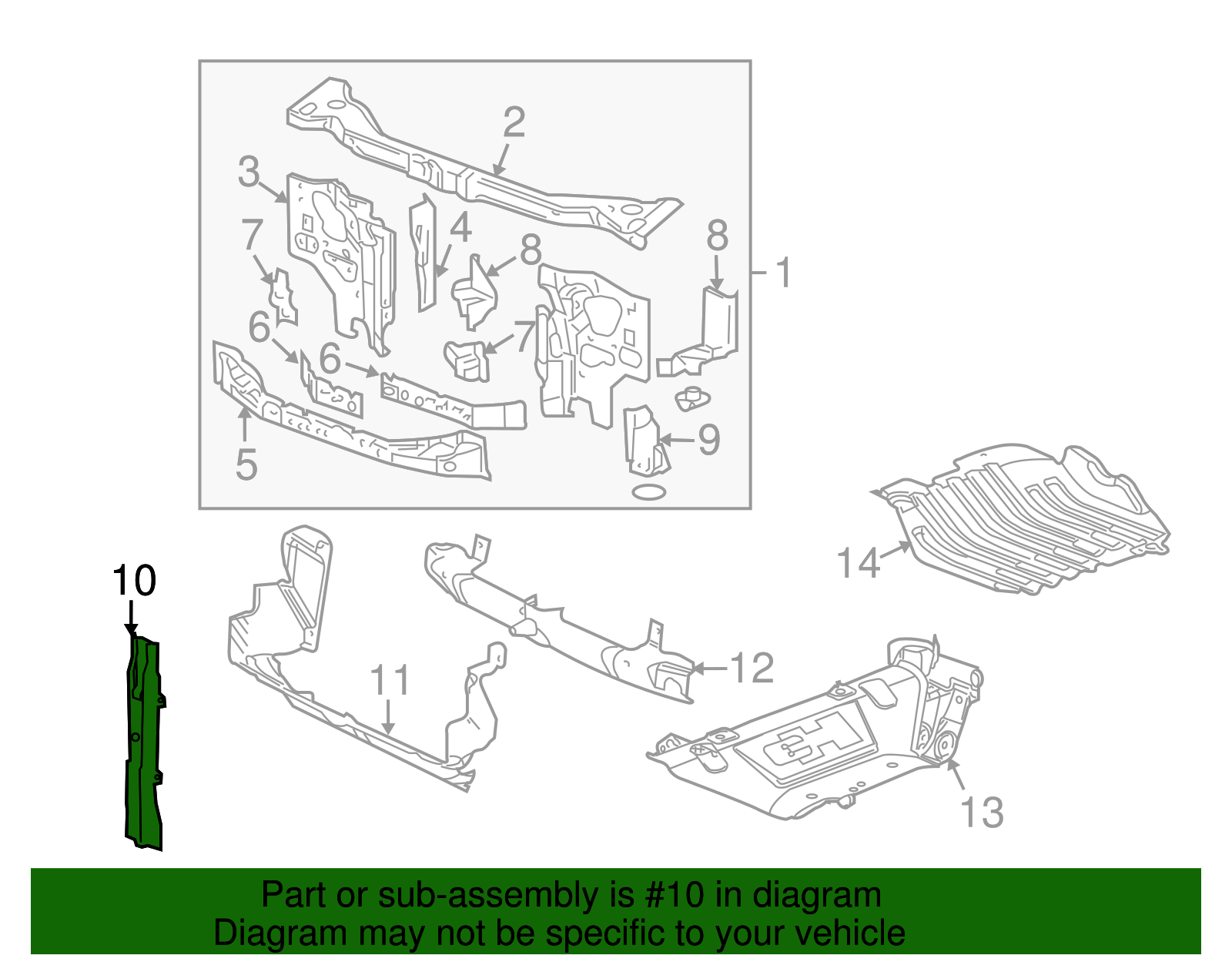 Hood Latch Support - GM (20827029)