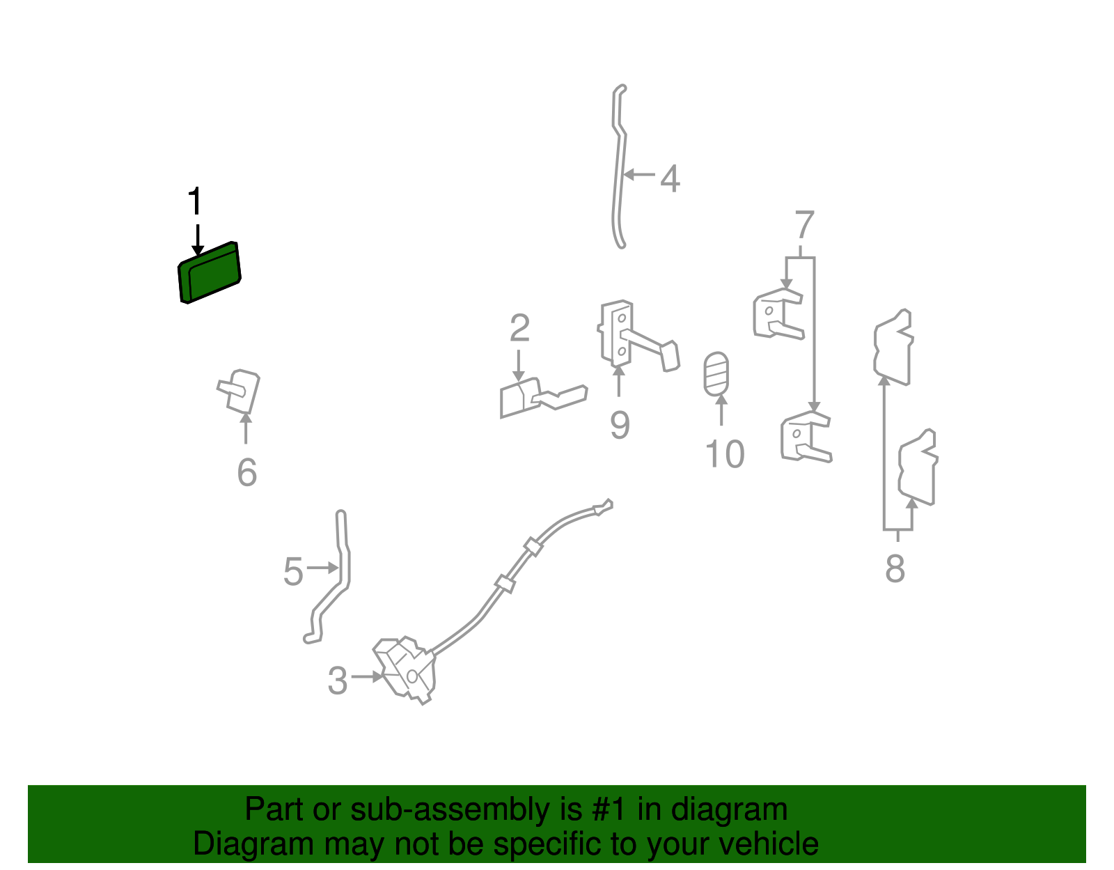 Handle Assembly-Rear S/D O/S                   *Titanium    H - GM (25992320)