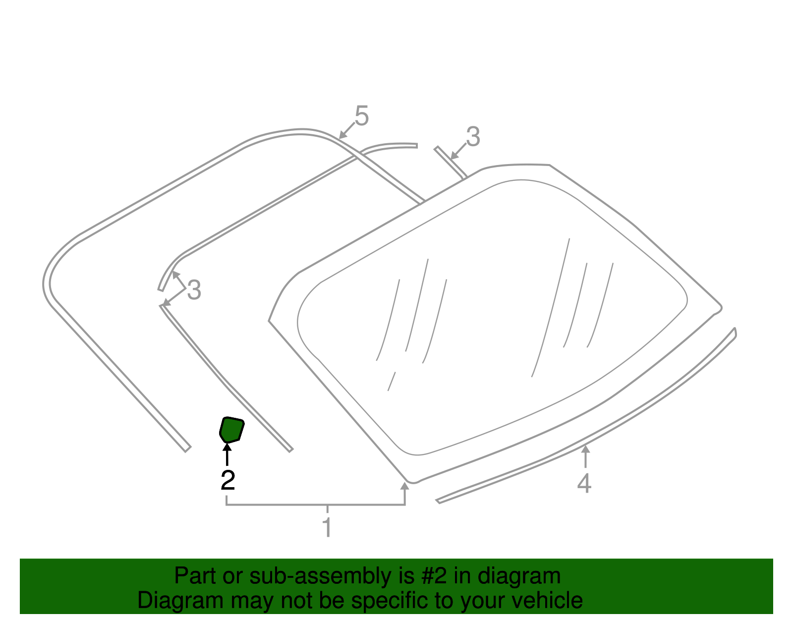 Back Glass Stopper - Toyota (SU003-01896)