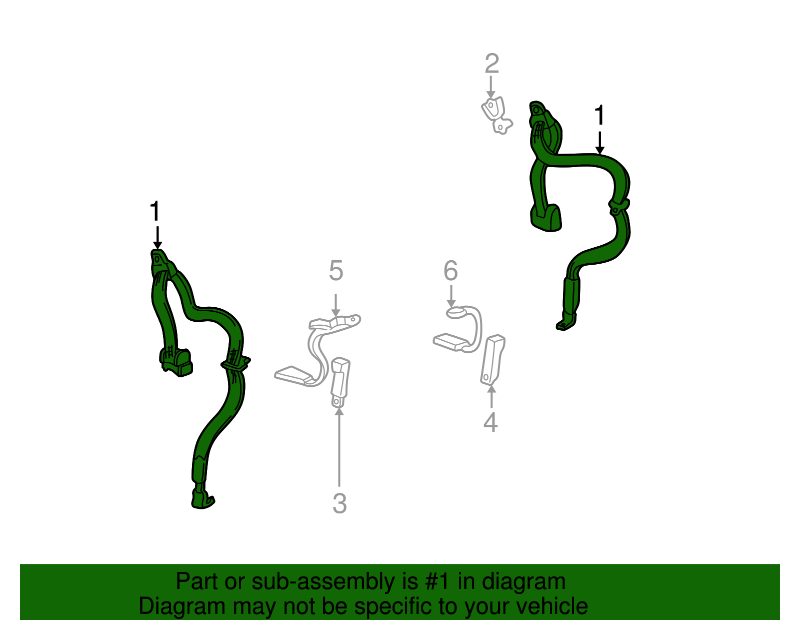 Belt & Retractor - GM (89023933)