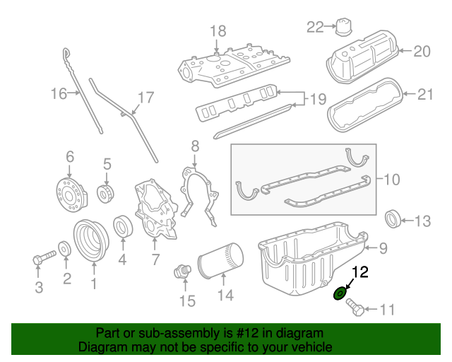 Genuine OEM Ford Part Engine Oil Drain Plug Gasket F3DZ6734A