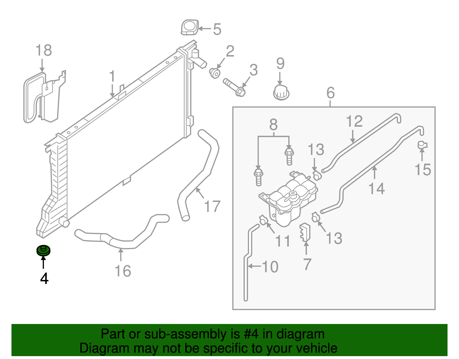 2017-2024 Nissan Radiator Assembly Lower Insulator 21508-EZ30A | Team ...