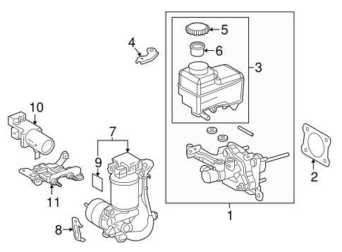 Master Cylinder - Components On Dash Panel for 2019 Lexus LC500h #0