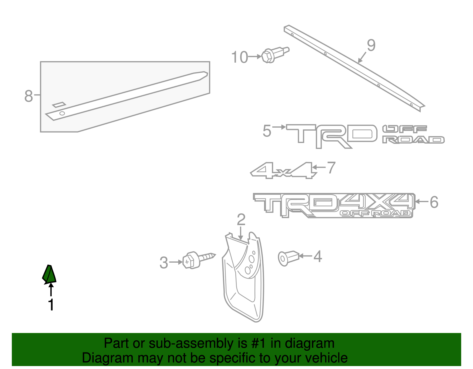 75631-0C070 - Stone Deflector (Right, Lower) 2014-2021