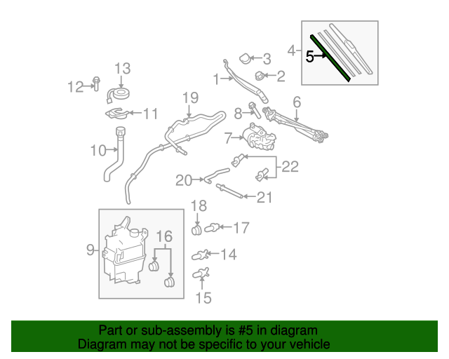 852140T040 Windshield Wiper Blade Refill (Left, Right) 20082023
