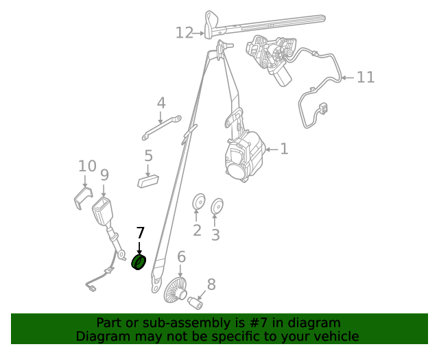 Genuine BMW 72117950593 Seat Belt Bolt Cover Cap FREE Shipping