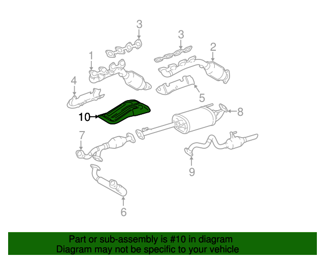 5832735050 Heat Shield 20032005 Toyota 4Runner Boch Toyota South