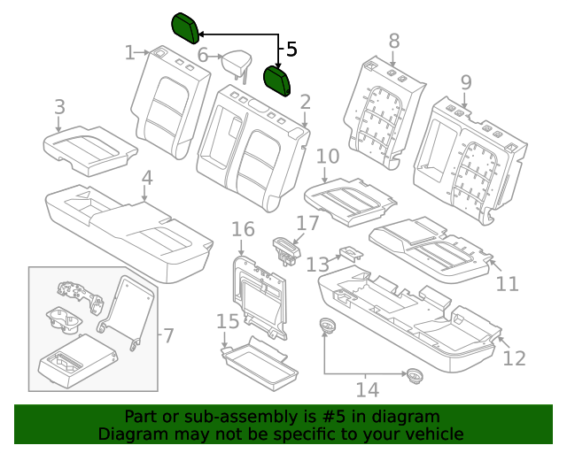 Genuine OEM Ford Part - Headrest, Outer M1PZ-78611A09-EA | Genuine 