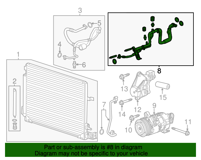 84001243 GM Air Conditioning Evaporator Hose GM Parts Store