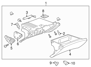 23122508 - Glove Box Assembly - 2014-2017 Chevrolet Corvette Findlay Part