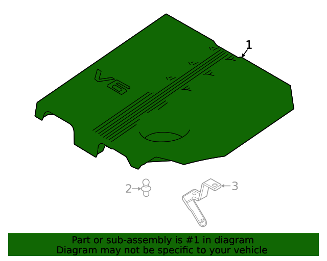 Ornament Assembly Engine Cover 140419BT0B Nissan Parts Plus