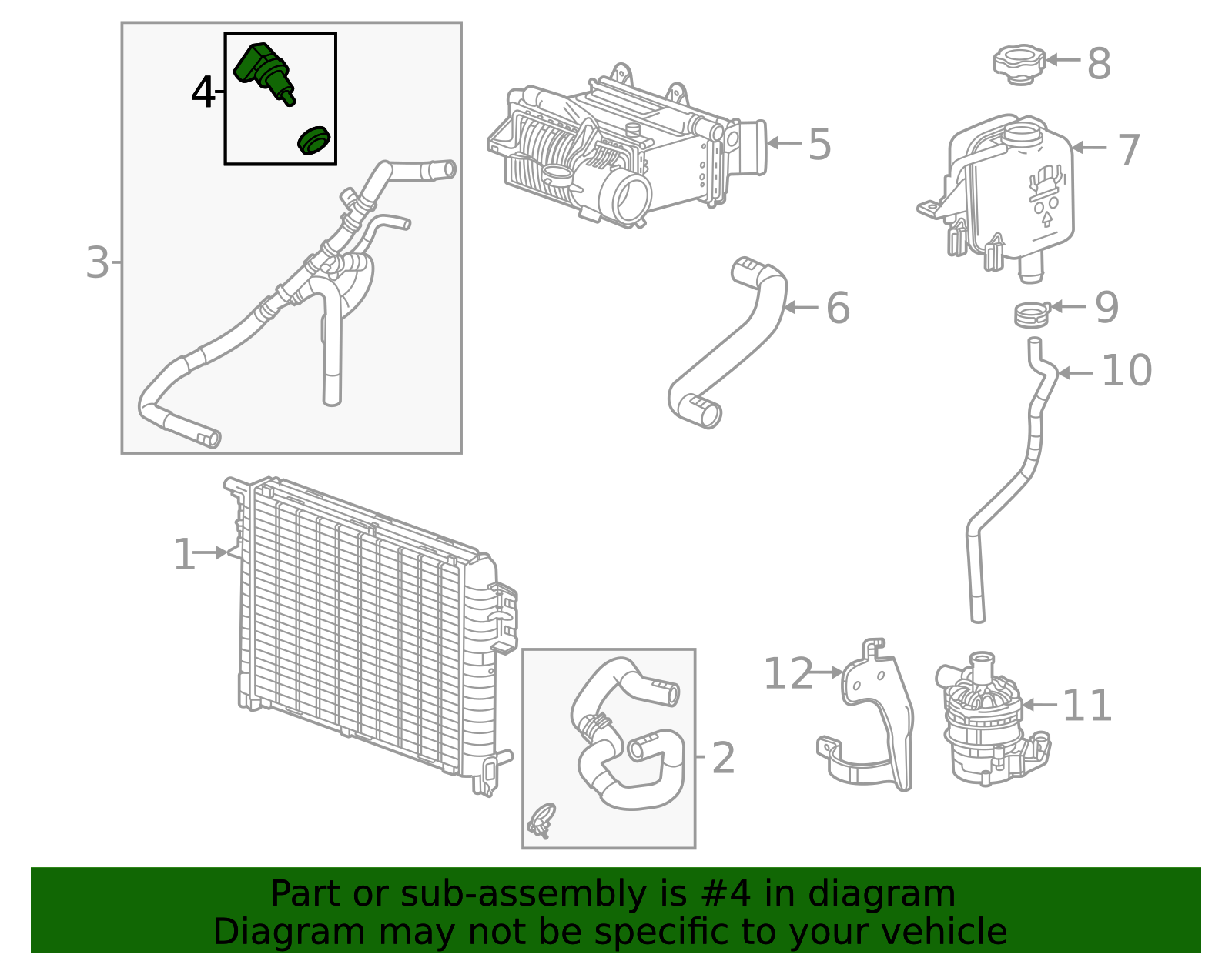 Engine Coolant Temperature Sensor - GM (55497116)
