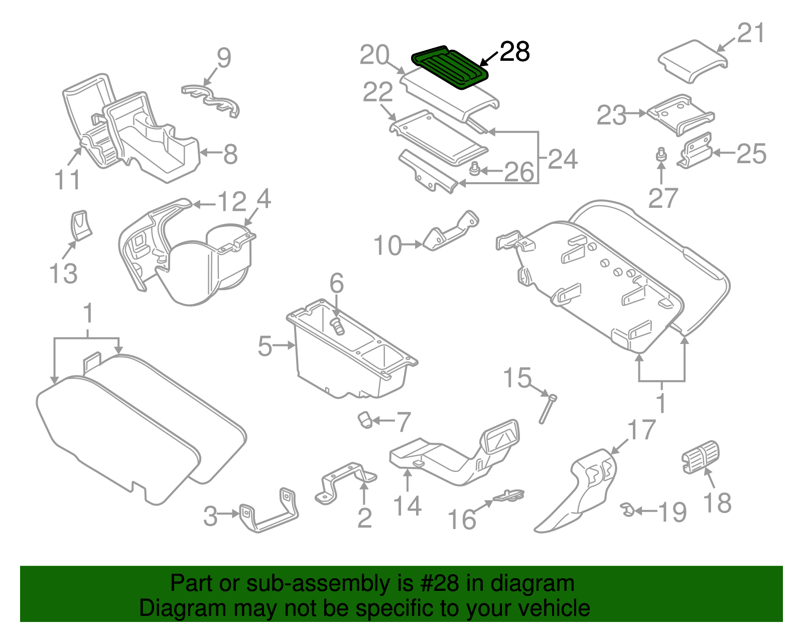 Accessory Tray - GM (25657416)