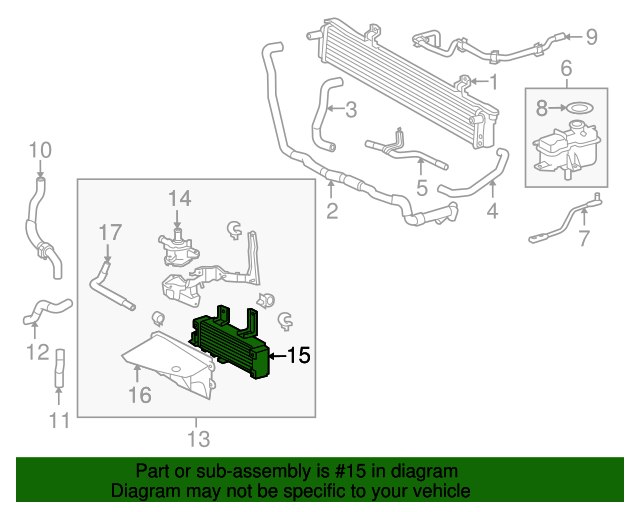 32910-48130 - Drive Motor Inverter Cooler 2013-2015 Lexus RX450h ...
