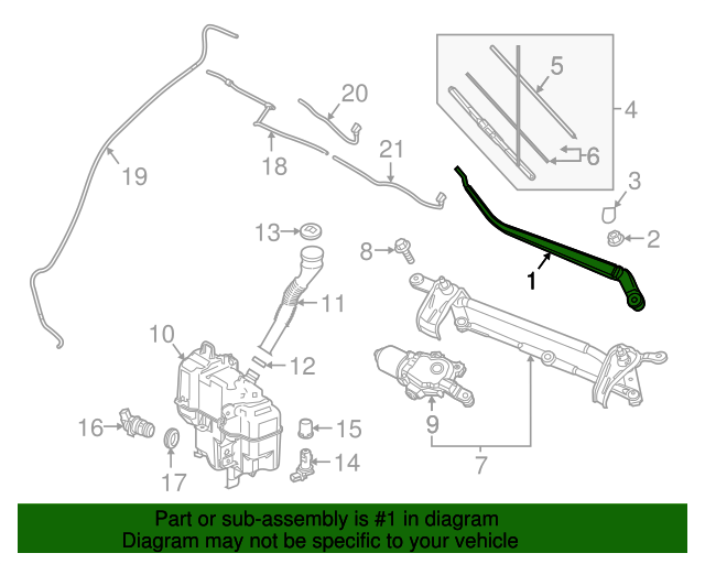 20142018 Mazda 3 Wiper Arm BHN967321