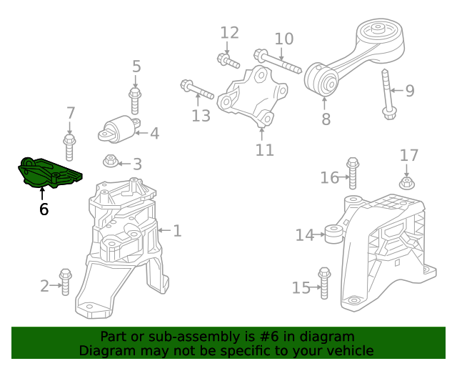 50625-TXM-A00 - Stay Side Engine Mounting - 2019-2021 Honda Insight ...