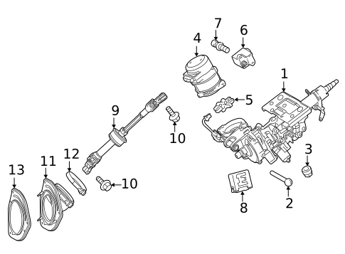 Steering Column Assembly for 2013 Lexus RX350 | OEM Vehicle Parts