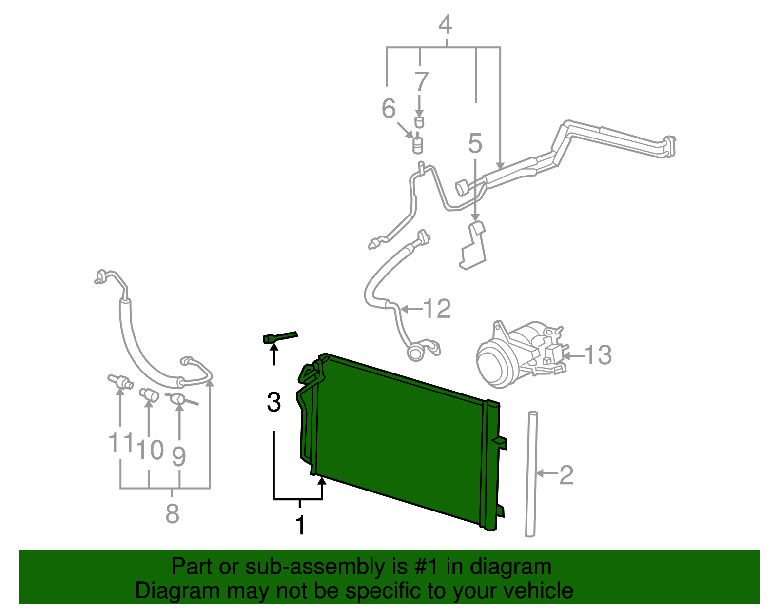 Air Conditioning Condenser - Buick (25769583)