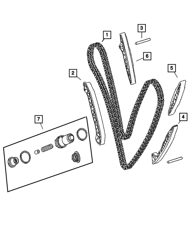 20072008 Dodge Timing Chain Guide 68013907AA My Mopar Parts